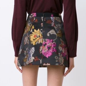 Alice & Olivia Brocade Floral Black Skirt Size:2